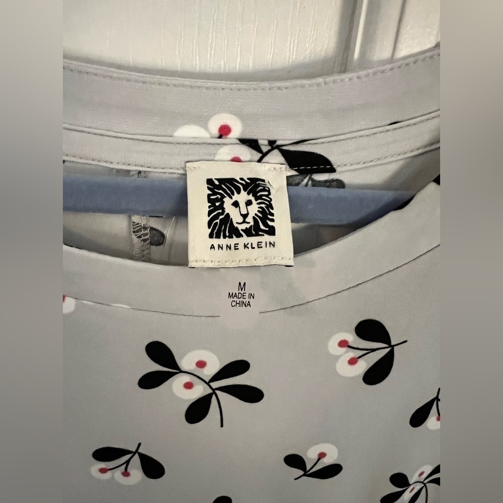 ANNE KLEIN M Floral Boxy OVERSIZED Top - Picture 6 of 11